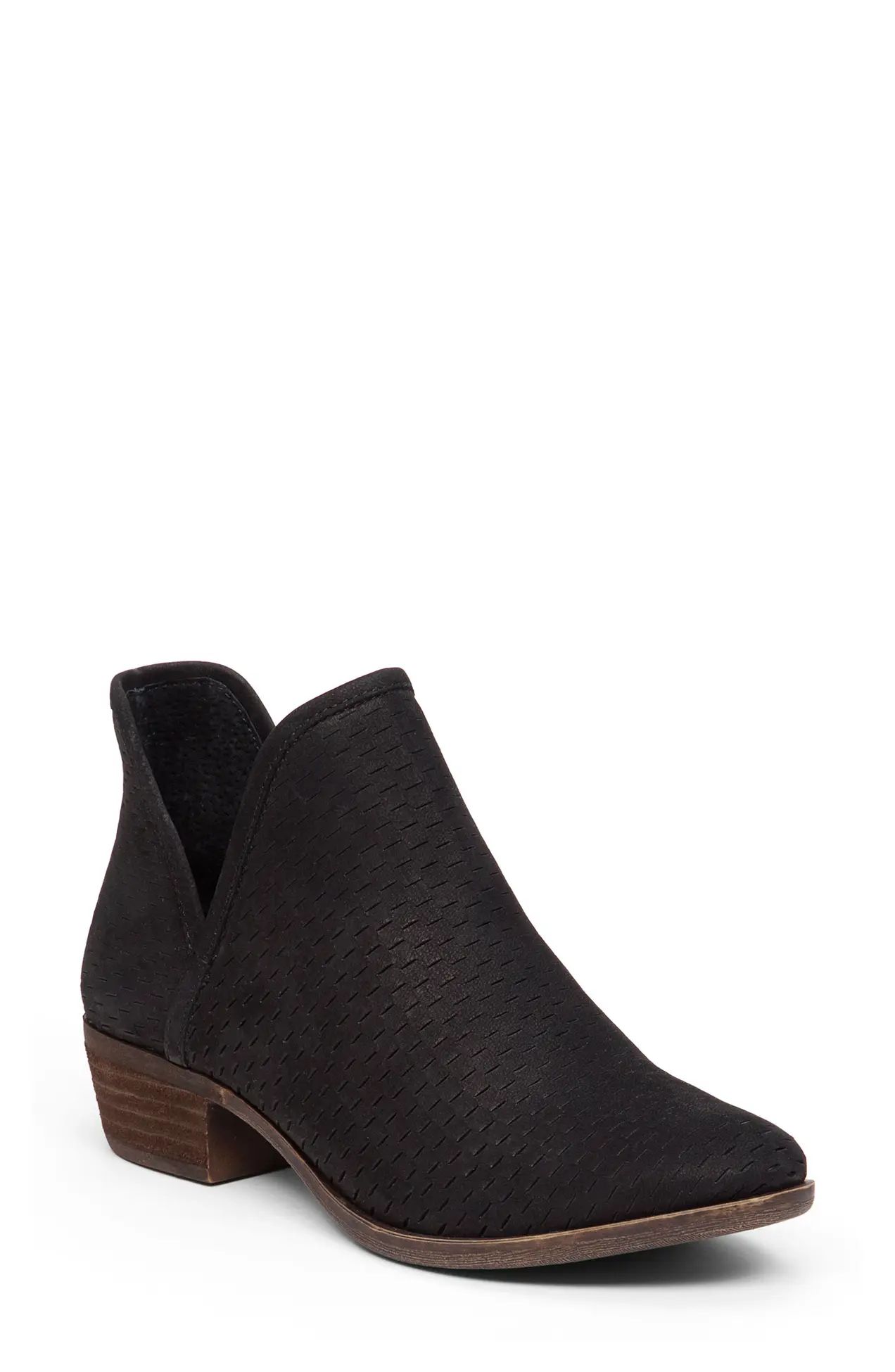 Lucky Brand | Baley Perforated Suede Bootie - Wide Width Available | Nordstrom Rack | Nordstrom Rack