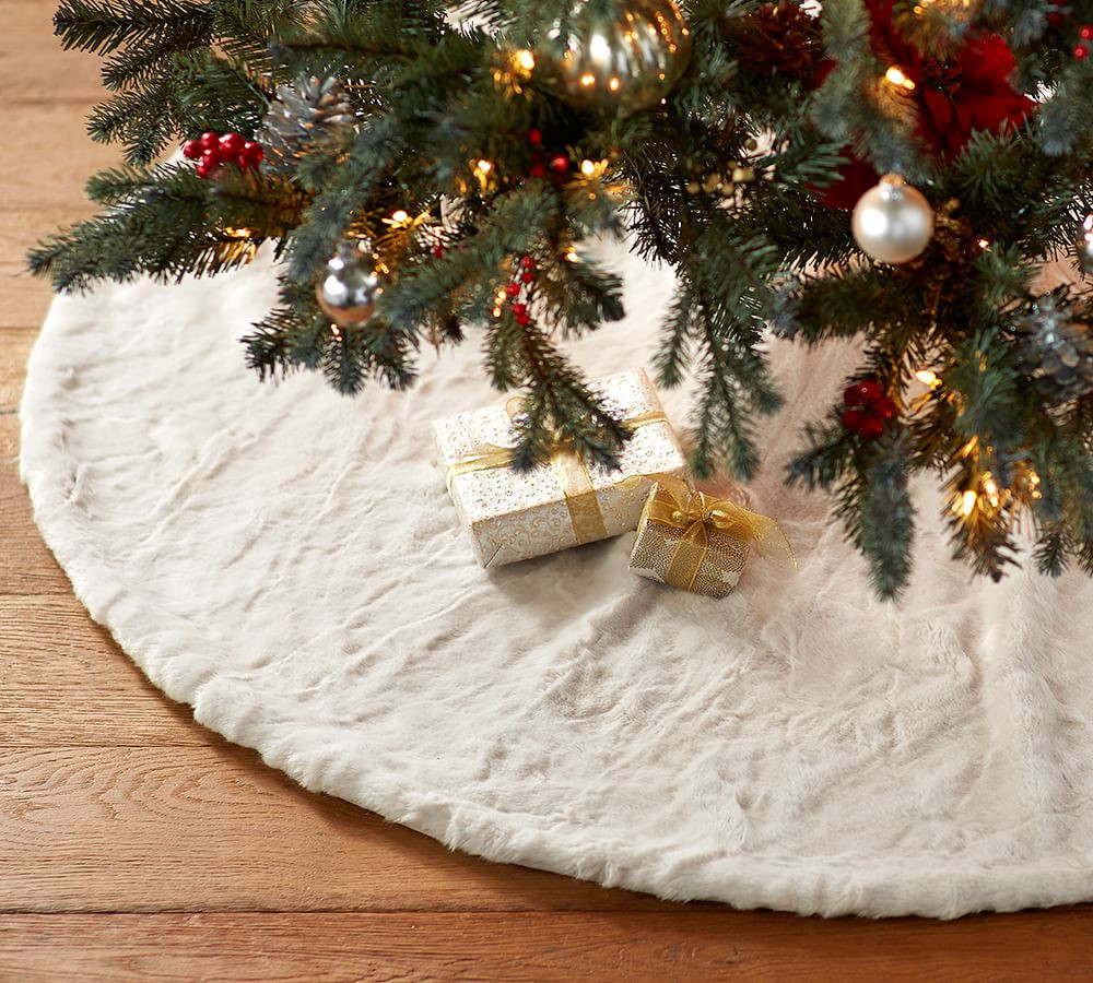 Alpaca Faux Fur Tree Skirt | Pottery Barn (US)