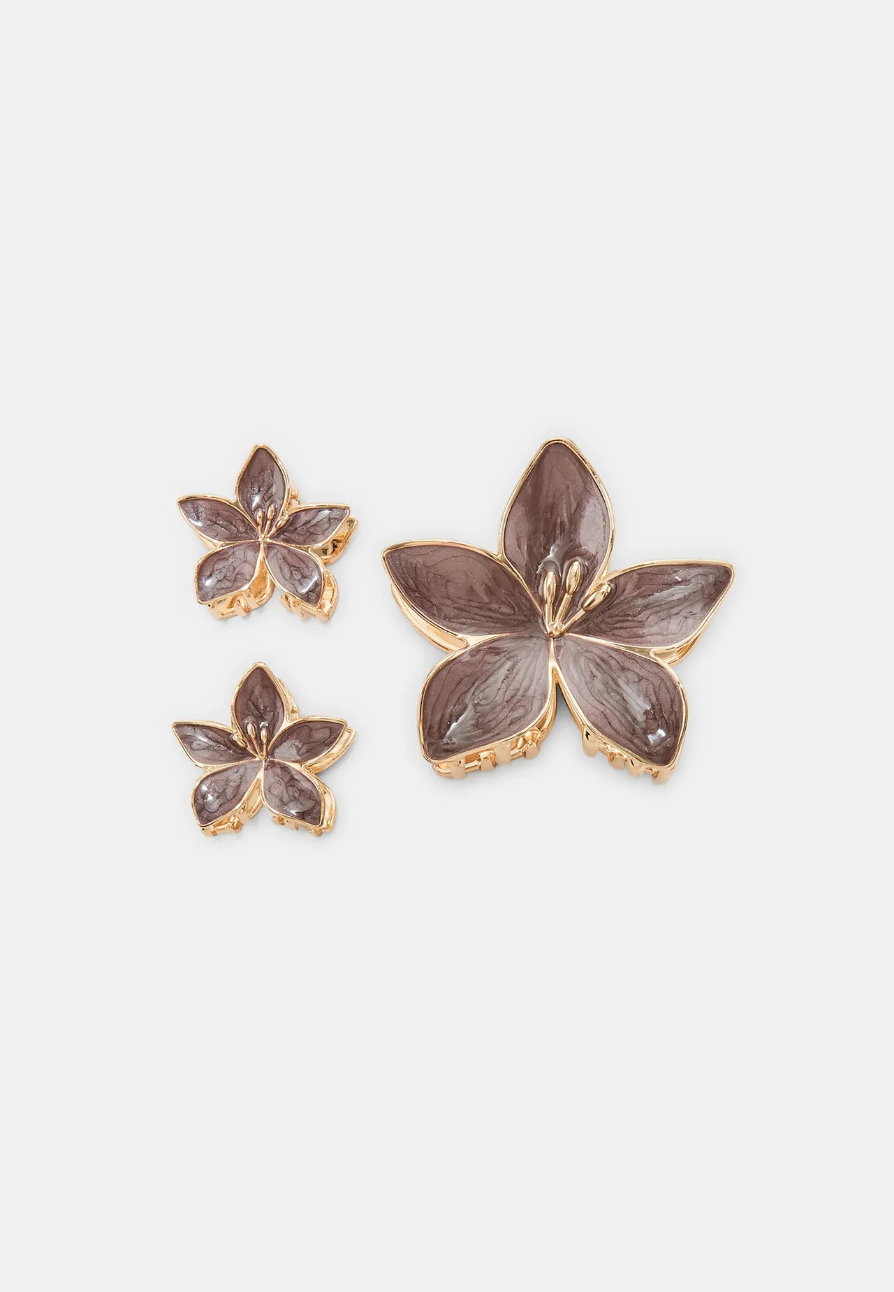 Set of 3 flower clips - Women's fashion | Stradivarius United Kingdom | Stradivarius (UK)