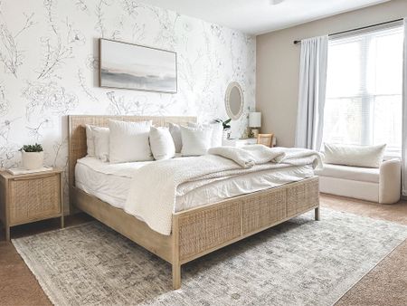 Bedroom Refresh - Cozy Blankets for Fall 

#bedroom #neutral #modern #modernorganic #luluandgeorgia #target #targetstyle #wallblush #wallpaper #loloi #rug #homedecor 

#LTKhome #LTKSeasonal