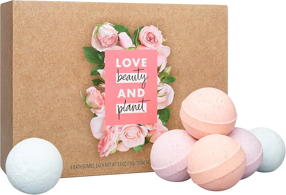 Love Beauty and Planet Bath Bombs Gift Set Gift Ideas for Her, Wife, Bath and Body Pampering Gift... | Amazon (US)