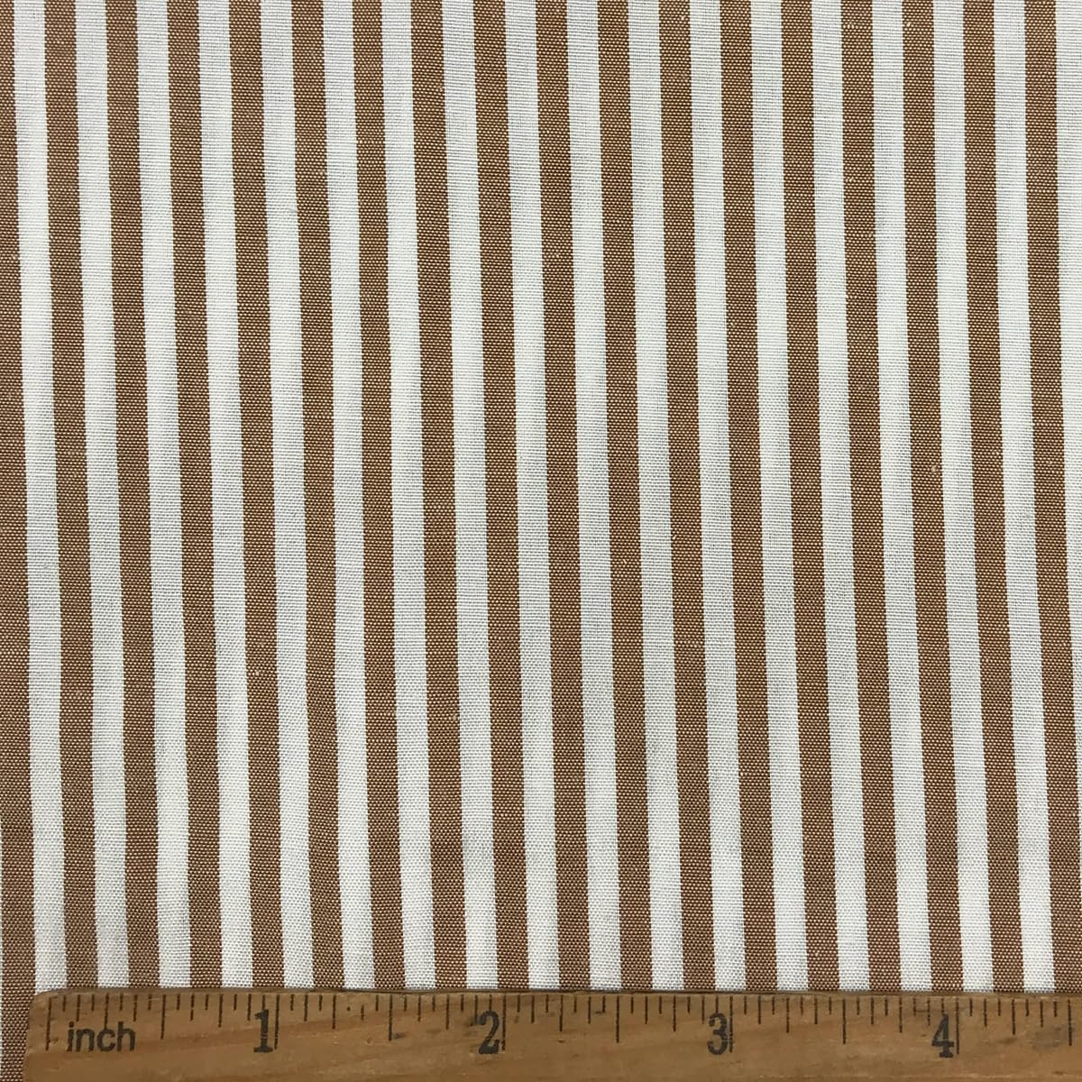 1/8" Brown and White Striped Fabric Summer Weight Polycotton (57" Wide, 1 Yard Pre-Cut) | Amazon (US)