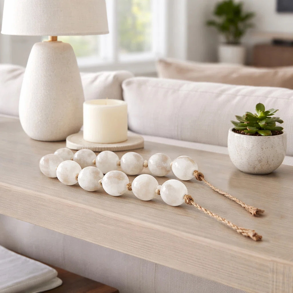 Coolidge Decorative Glass Beads Garland with Tassels for Tabletop Decor - Modern Beaded Sculpture... | Wayfair North America