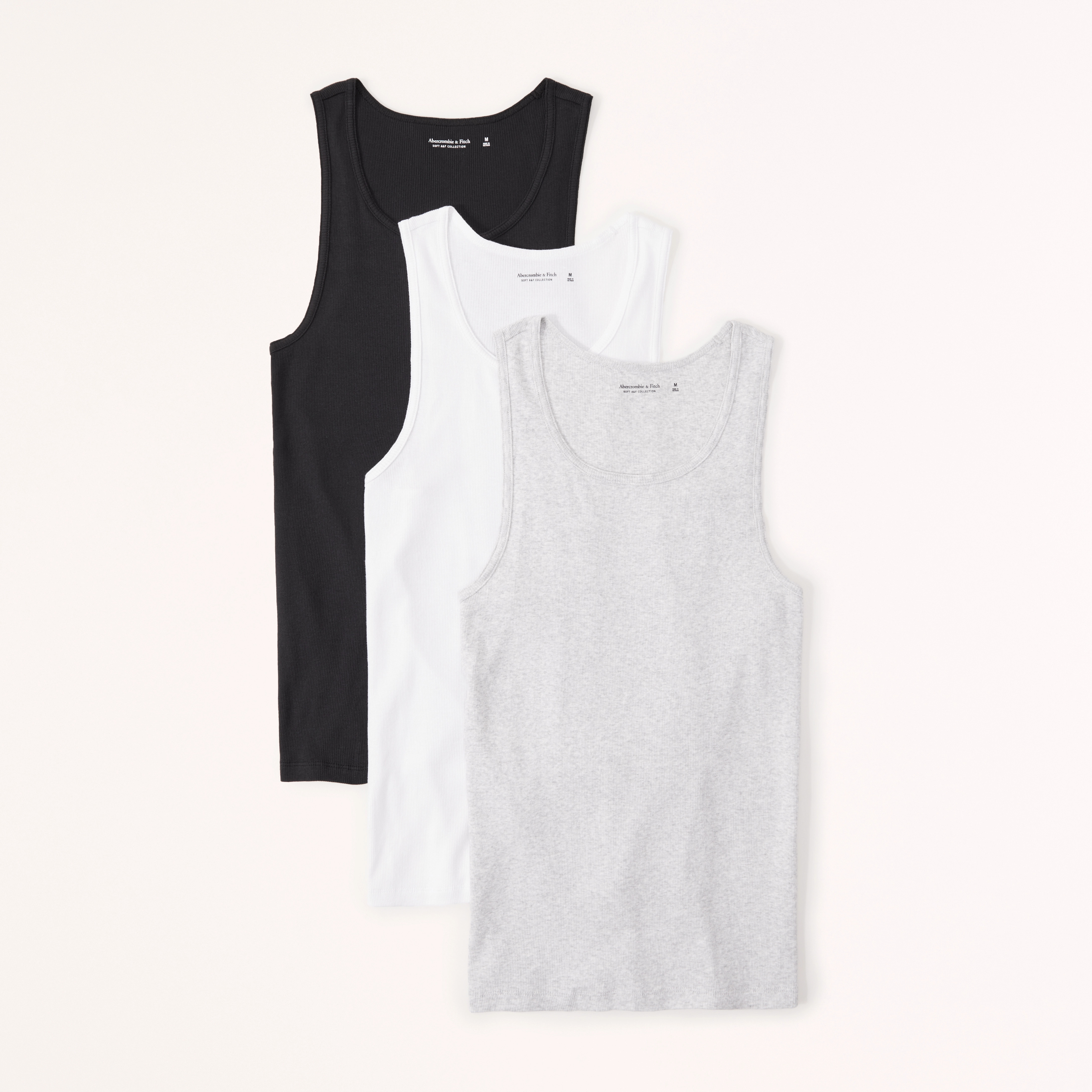 3-Pack Ribbed Tanks | Abercrombie & Fitch (US)
