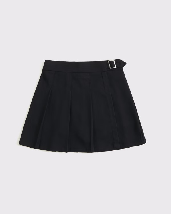 girls pleated wrap mini skort | girls bottoms | Abercrombie.com | Abercrombie & Fitch (US)