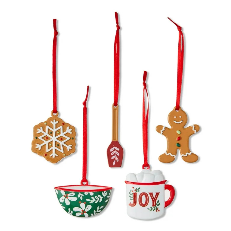Multicolor Mini Kitchen Christmas Ornaments, 5 Count, by Holiday Time | Walmart (US)