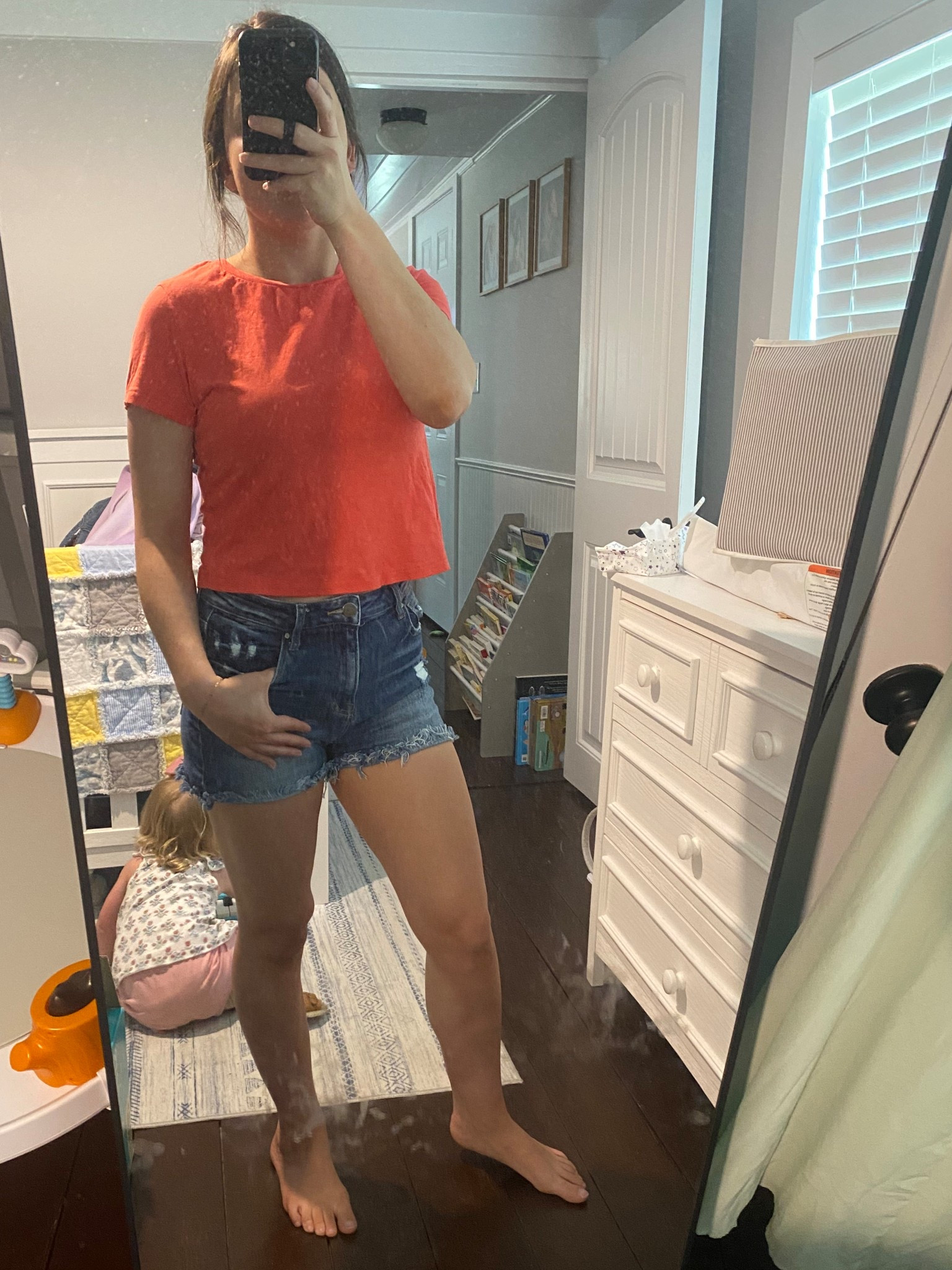 Running errands cute but causal fit for the day!! I love the universal thread @target tees. The shorts are risen brand but could not find a link for them! They no longer have this exact color online but I linked other color options! 

#LTKootd #LTKmomlife
