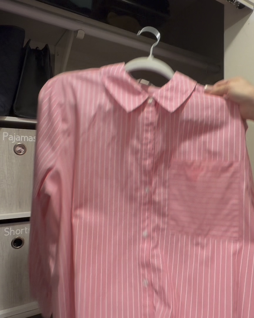 Stripes are here for the upcoming season! Oversized button up blouse and casual knit top. @shannonskiptomylife @catofashions 

#LTKStyleTip #LTKWatchNow #LTKOver40