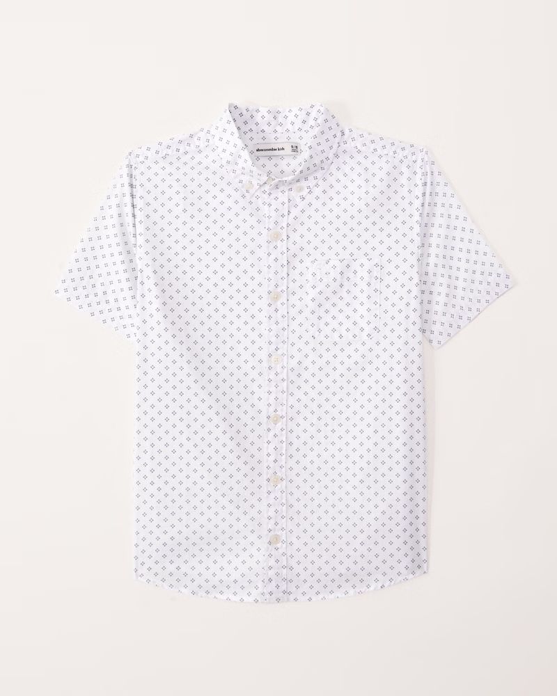 woven short-sleeve icon shirt | Abercrombie & Fitch (US)