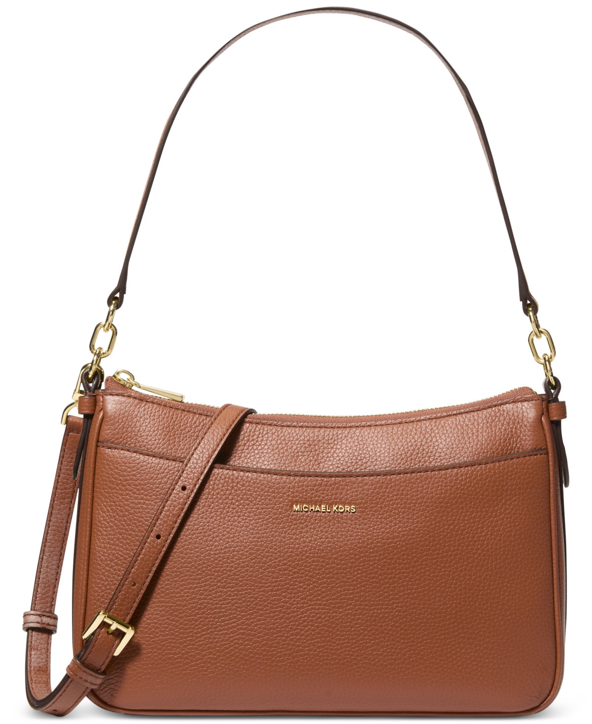 Michael Kors Small Top Zip Pouchette Crossbody Bag - Luggage | Macy's