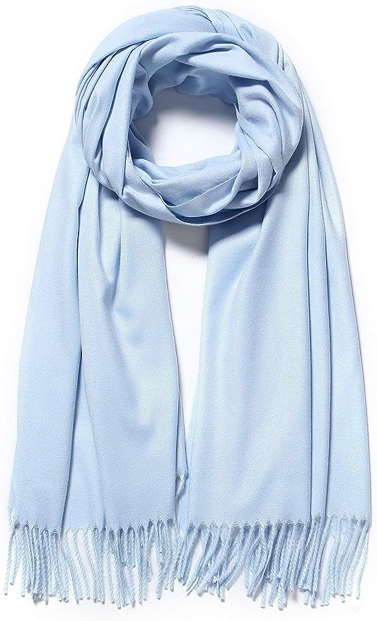 Cindy & Wendy Large Soft Cashmere Silky Pashmina Solid Shawl Wrap Scarf for Women | Amazon (US)