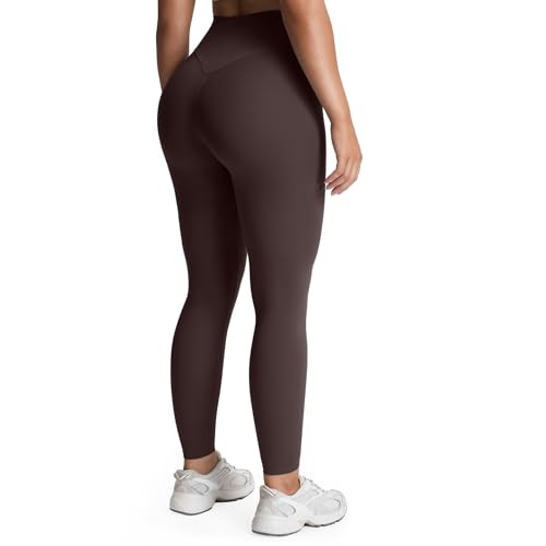 Aoxjox High Waisted Workout Leggings for Women Tummy Control Buttery Soft Yoga Metamorph Deep V Pants 26" (A Mulch, Large) | Amazon (US)