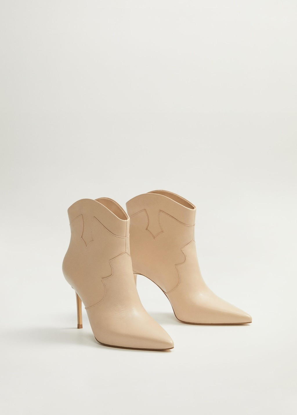 Heel leather ankle boot | MANGO (US)