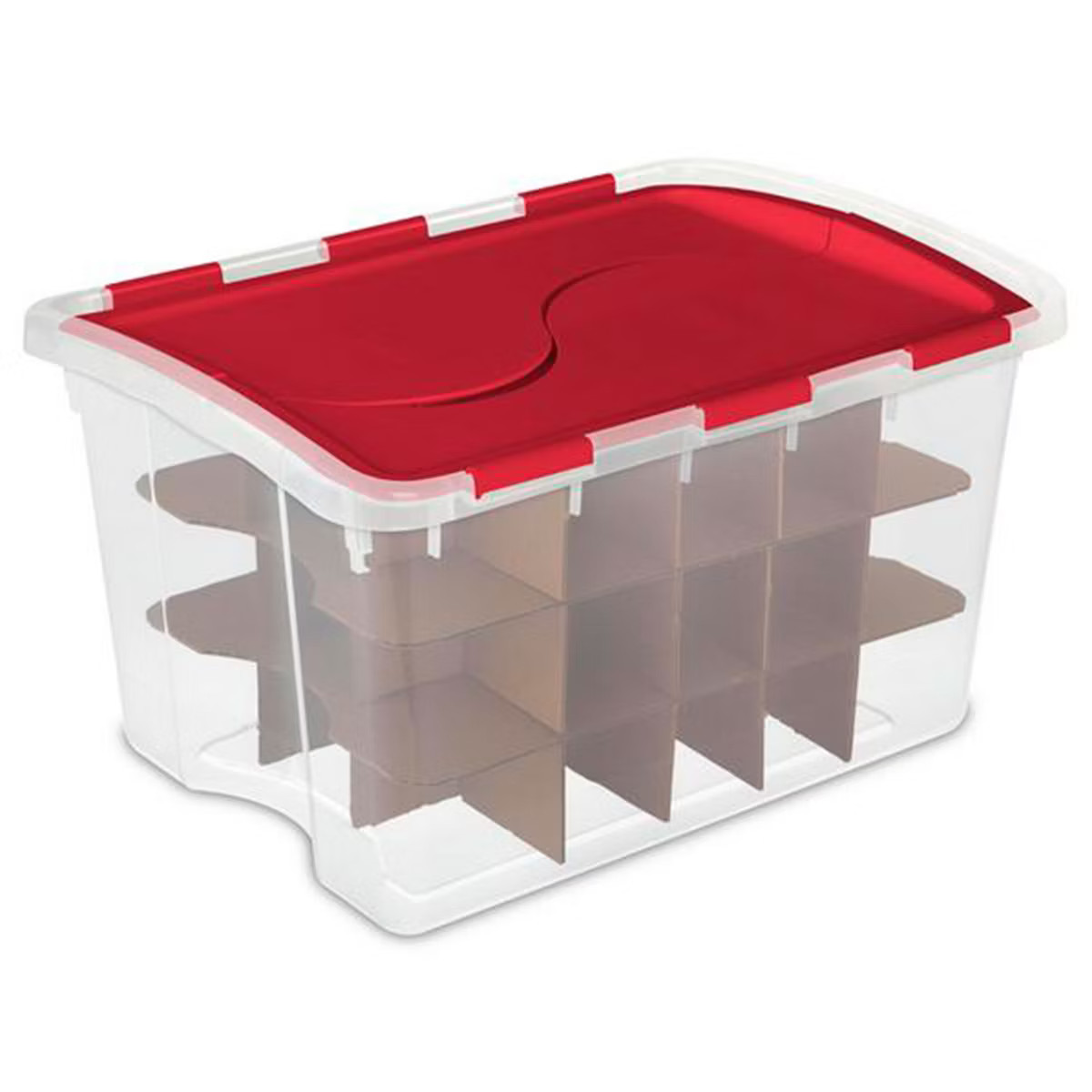 STERILITE 48 QUART STACKABLE HOLIDAY CHRISTMAS 45 ORNAMENT STORAGE BOX | Target