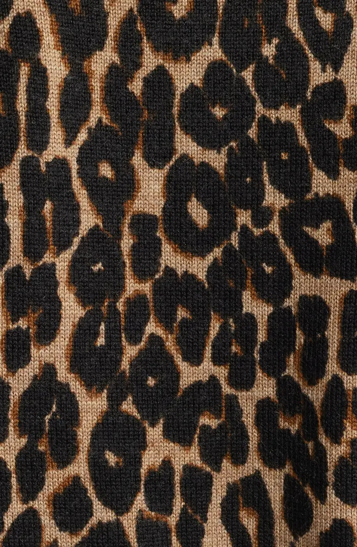 Bernadette Leopard Print Merino Wool Cardigan | Nordstrom