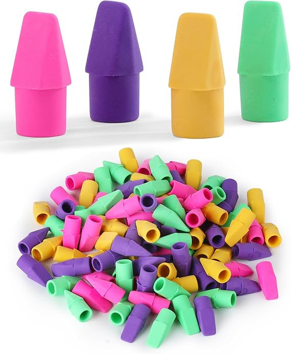 Mr. Pen Erasers for Pencils, 120 Pack, Pencil Top Erasers, Eraser Caps, Cap Tops, Topper Erasers.... | Amazon (US)