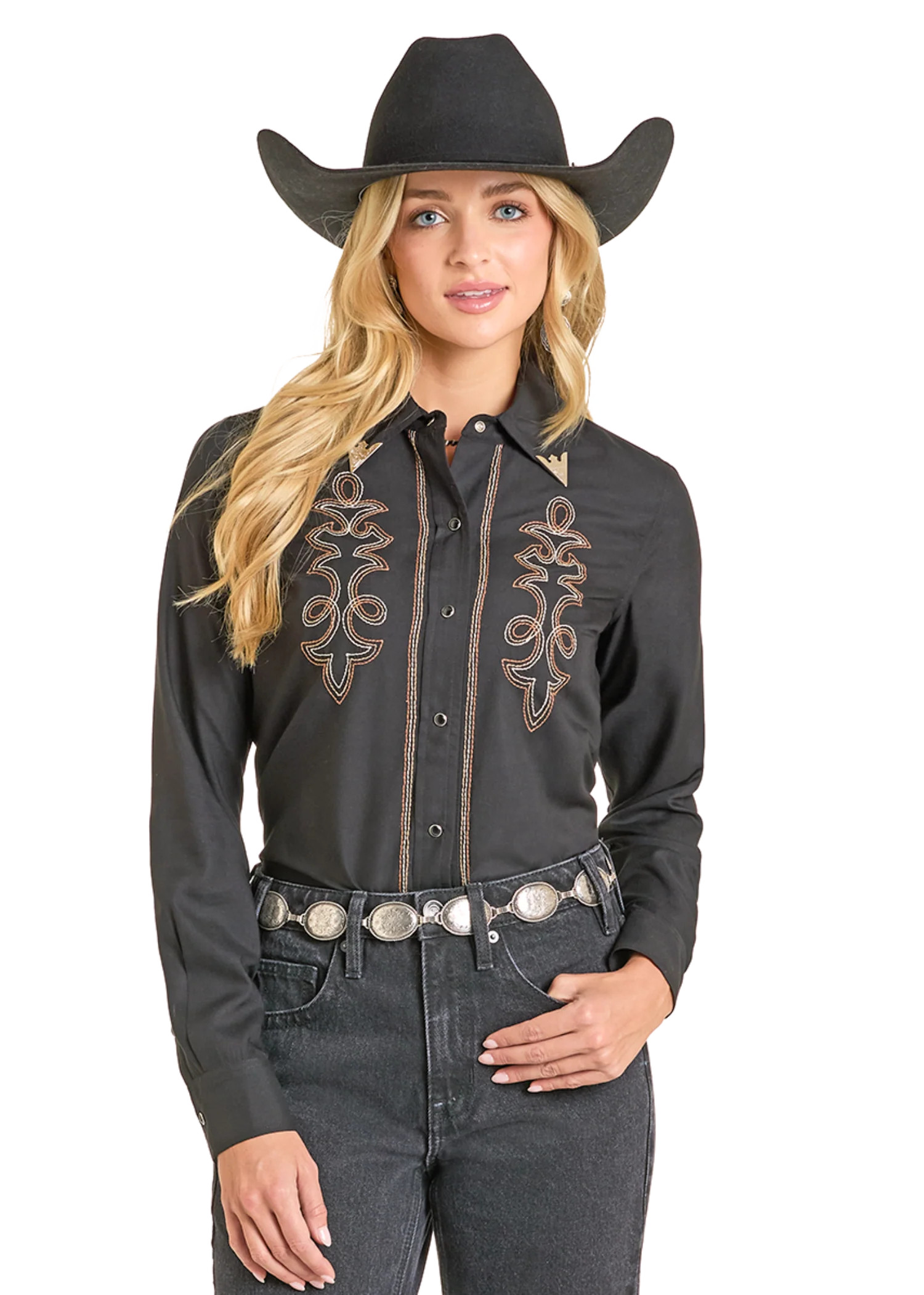 Women's West Desperado Boot Stitch Snap Shirt | Rock & Roll Denim