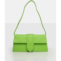 The Mani Lime Pu Shoulder Bag | Public Desire