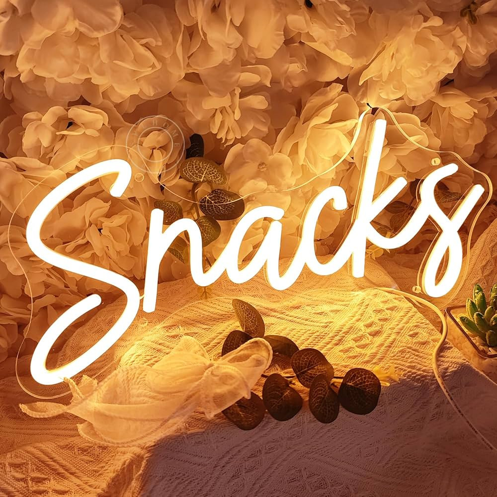 SYLHOME Snacks Led Neon Light Sign Coffee Cake Candy Bar Shop Stall Home Bedroom Wall Sign Decor ... | Amazon (US)