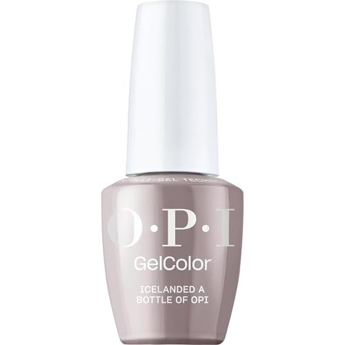 OPI GelColor Icelanded a Bottle of OPI | Opaque Dark Taupe Beige Crème LED Cure Gel Nail Polish | Salon-Quality Shine, Long-Lasting Wear | Vegan & HEMA Free | 0.5 Fl Oz | Amazon (US)