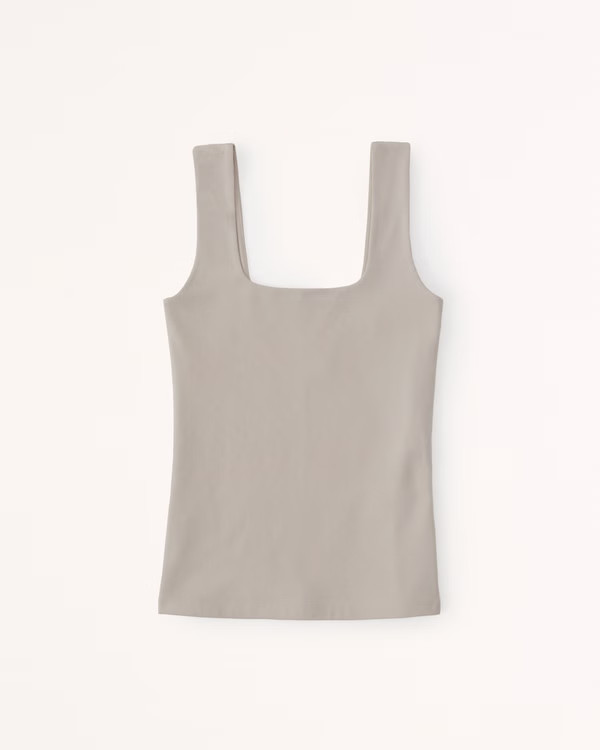 Cotton Seamless Fabric Squareneck Top | Abercrombie & Fitch (US)