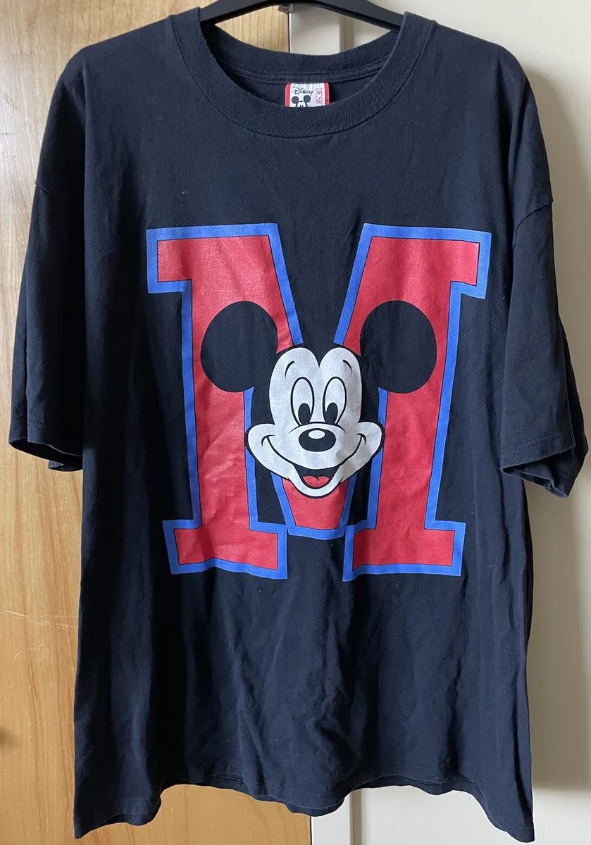 Vintage 80s Disney Designs Mickey Big M Oversized one size fits all T-shirt OS  | eBay | eBay US