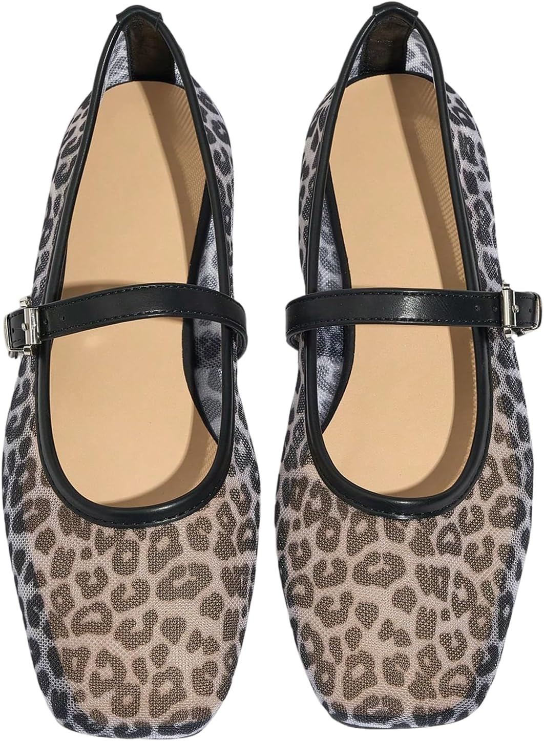 Milumia Summer Leopard Mesh Ballet Flats for Women Comfortable Dressy Work | Amazon (US)