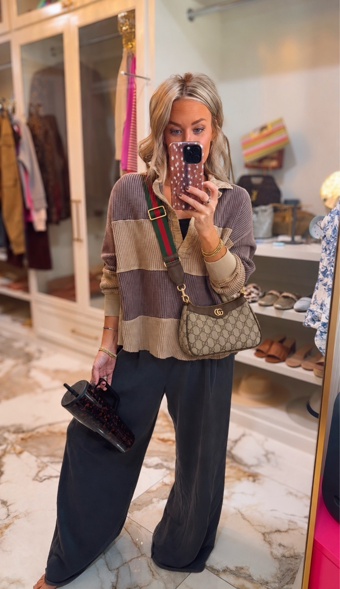 Loving this cozy casual travel outfit for today headed to a concert tonight 
Size small in both