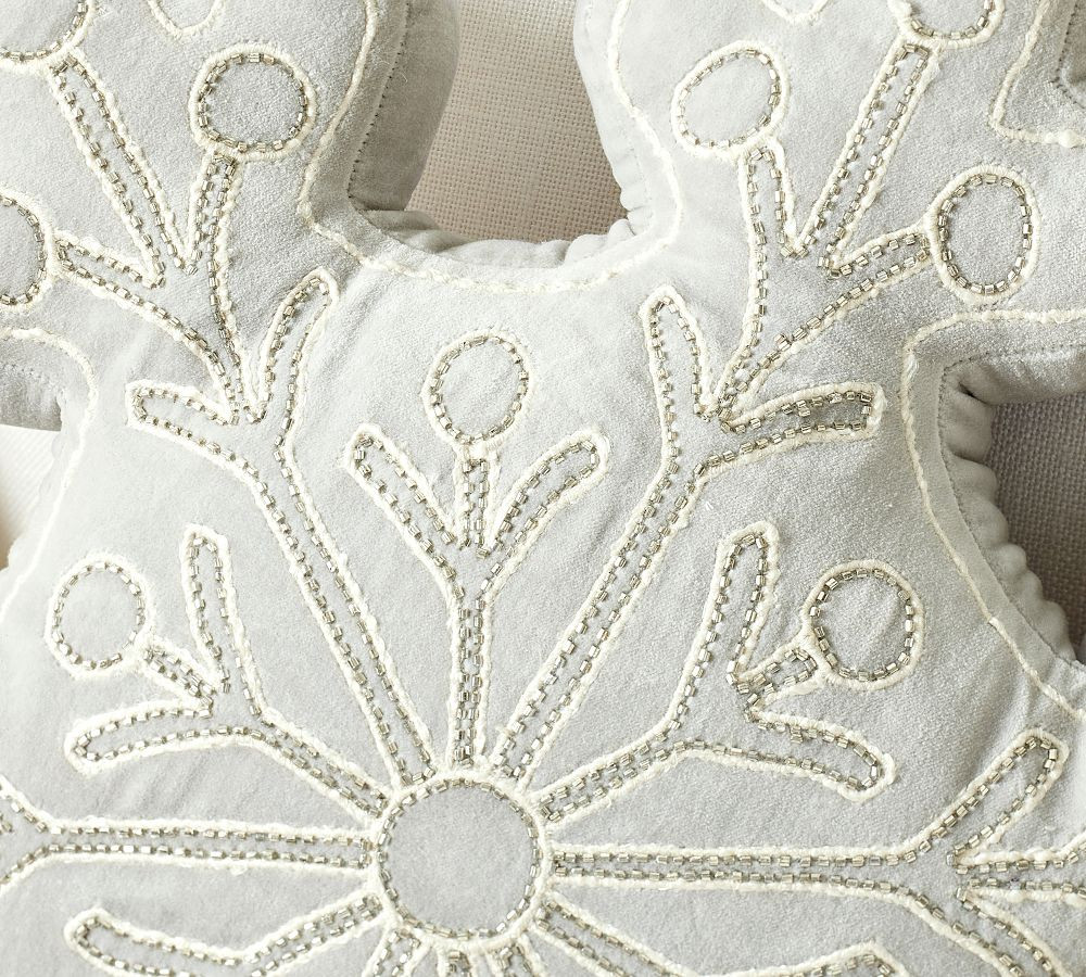 Shimmer Snowflake Pillow | Pottery Barn (US)