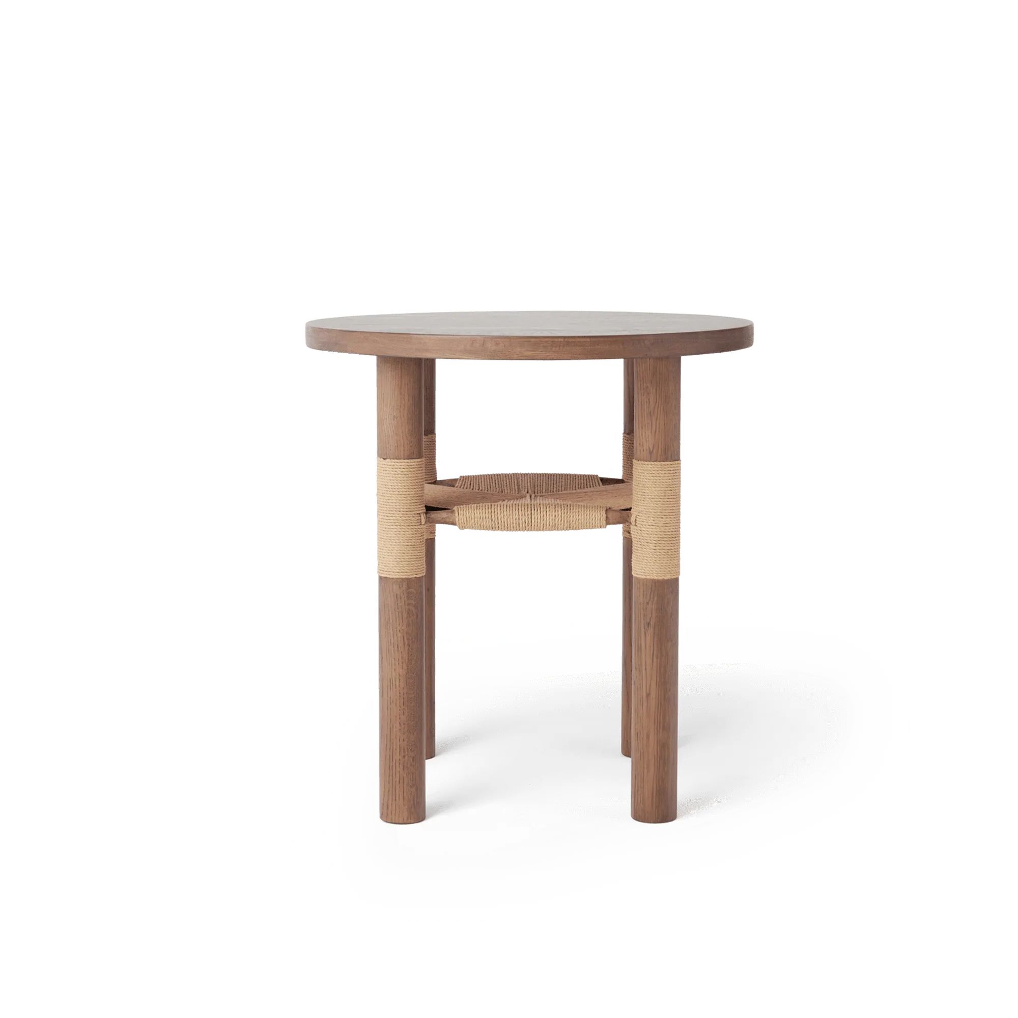 Table #3 - Side Table in White Oak and Paper Cord | Hati Home