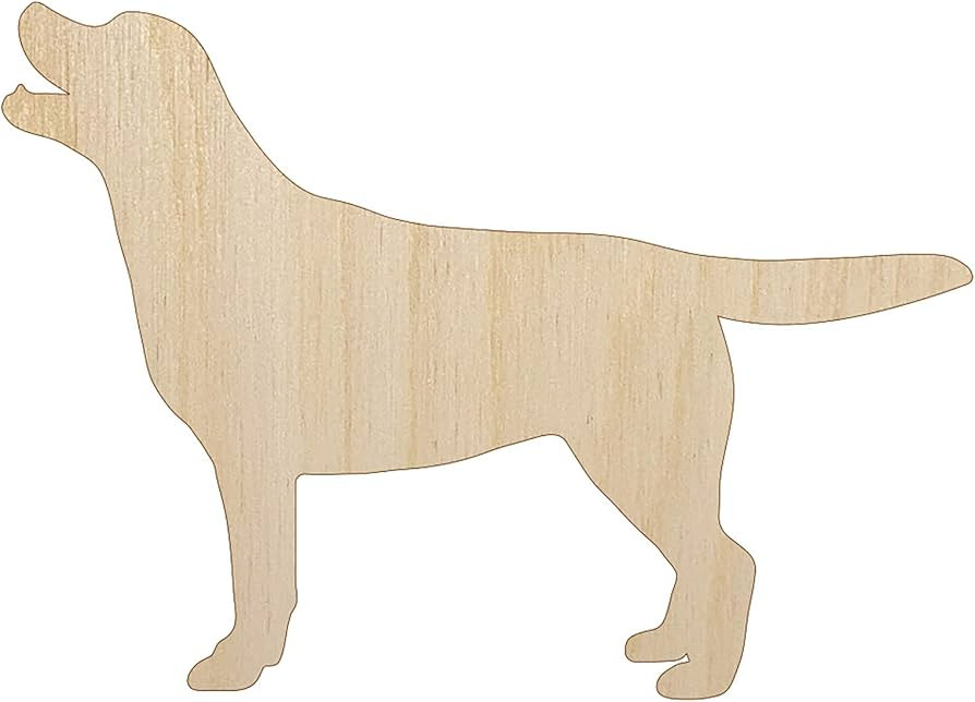 Labrador Retriever Dog Solid Unfinished Wood Shape Piece Cutout for DIY Craft Projects - 1/4 Inch... | Amazon (US)