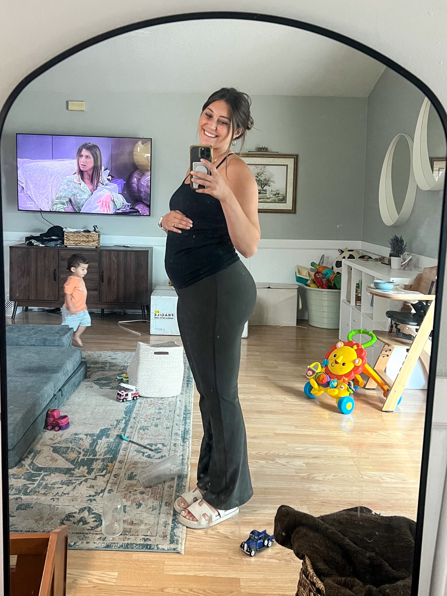 Favorite maternity tank top! I got size medium, wish I would’ve gotten a large for more comfort on top. 🖤

#LTKbump #LTKbaby #LTKfamily