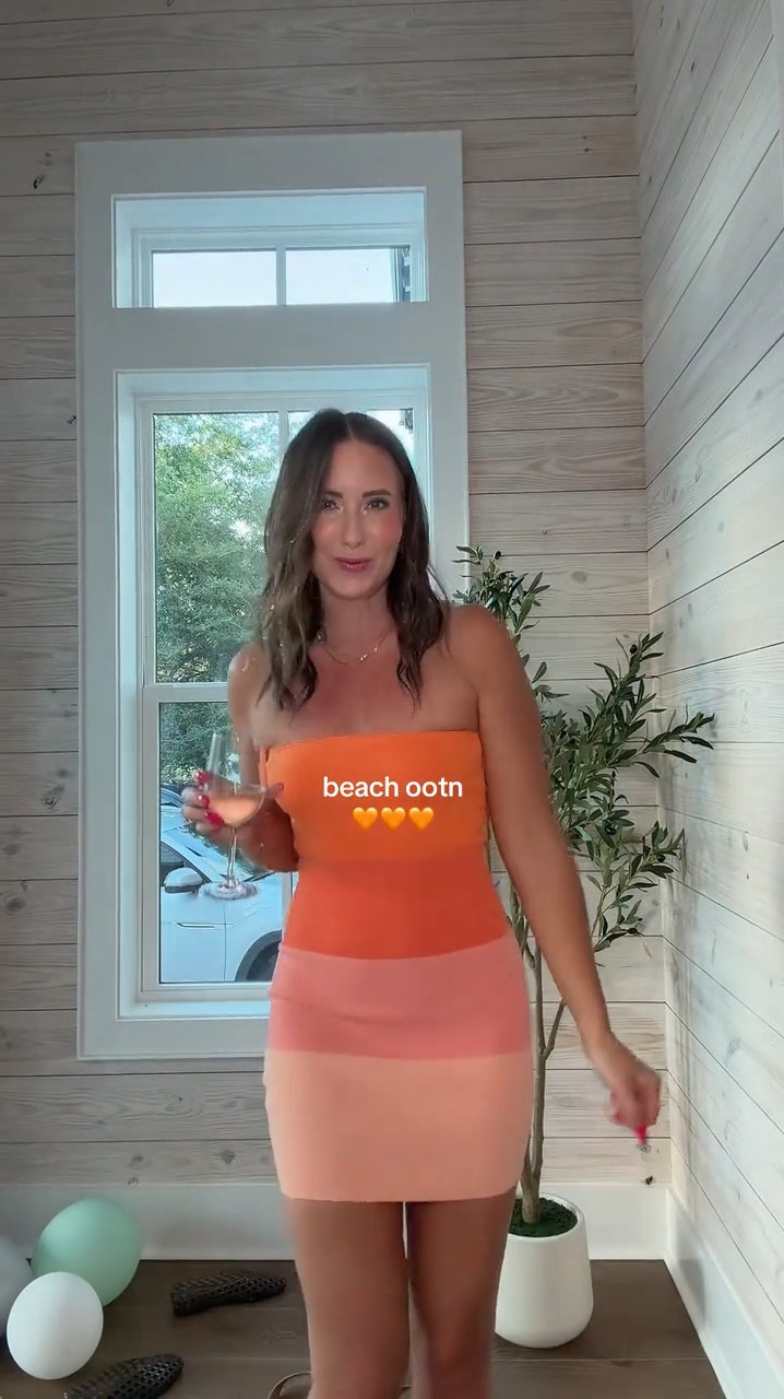 Bachelorette Party Night Out #1 🧡✨

Orange dress, mini dress, vacation outfit 

#LTKTravel #LTKSeasonal #LTKootd