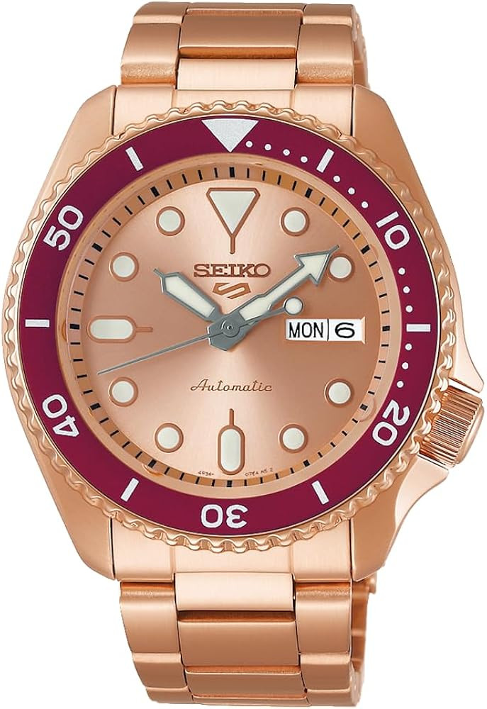 SEIKO 5 Sport Rose Gold Automatic Watch Customize Campaign Limited Edition SRPK08 | Amazon (US)