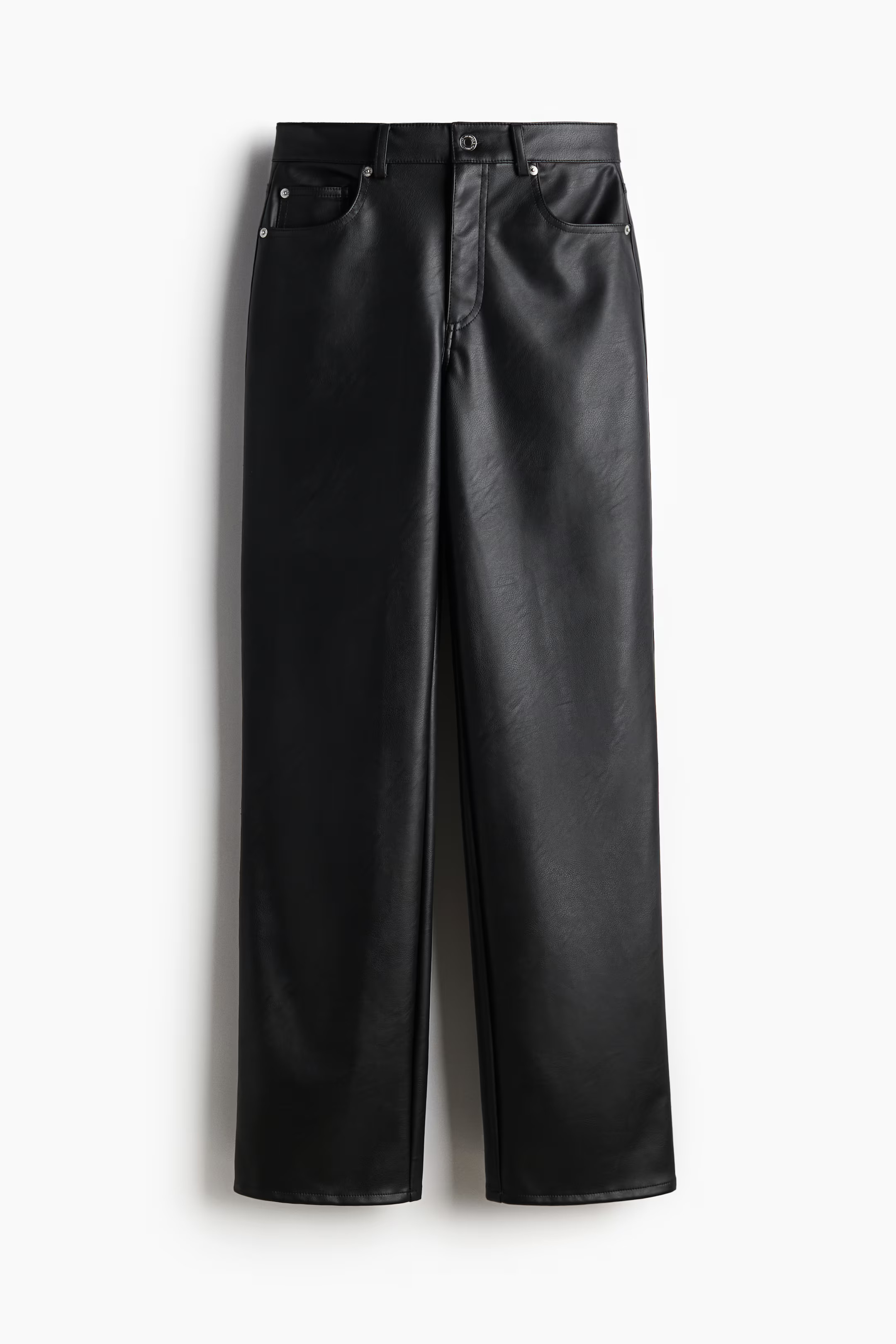 Straight coated trousers | H&M (UK, MY, IN, SG, PH, TW, HK)