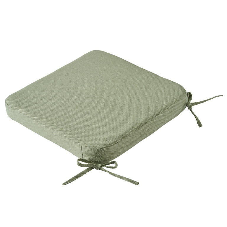 Better Homes & Gardens 19" x 18" Rectangle Outdoor Seat Pad Cushion, 1-Piece, Green | Walmart (US)