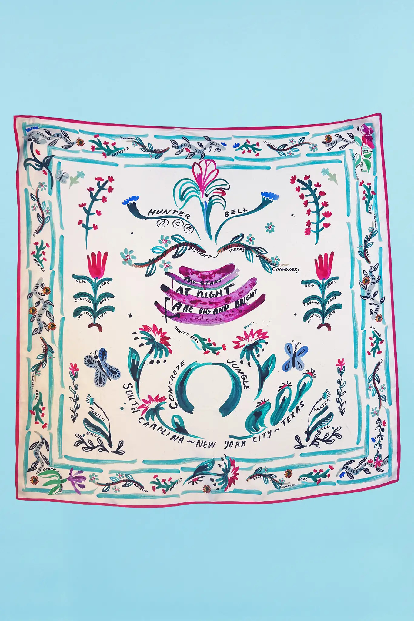 Anniversary Scarf | Printed Silk Scarf | Hunter Bell | Hunter Bell