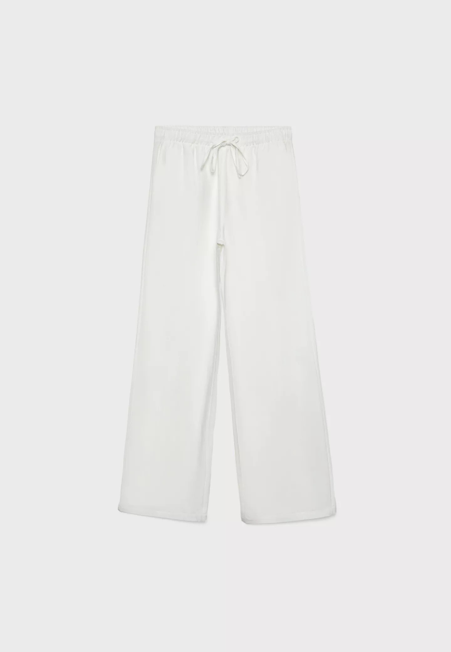 Linen blend drawstring trousers | Stradivarius (UK)