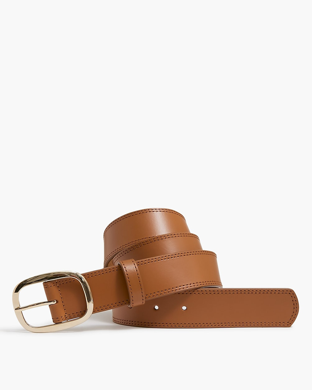 Large square buckle leather belt | J.Crew Factory