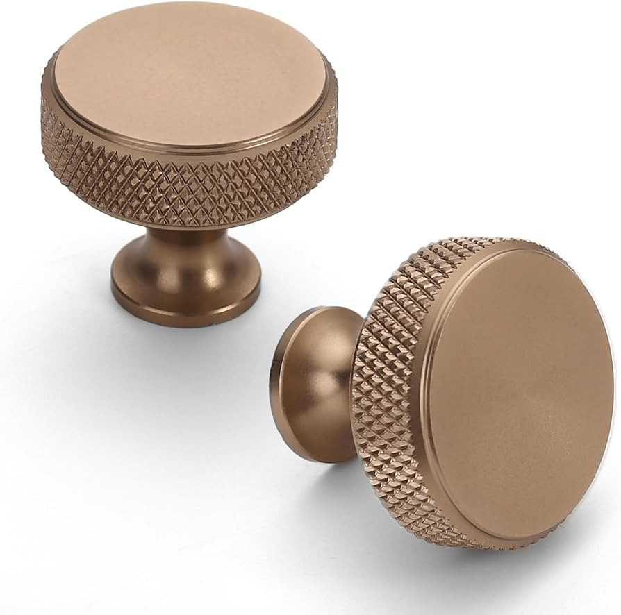 Asidrama 10 Pack Champagne Bronze Kitchen Cabinet Knobs Knurled Dresser Knobs Drawer Knobs Cabine... | Amazon (US)
