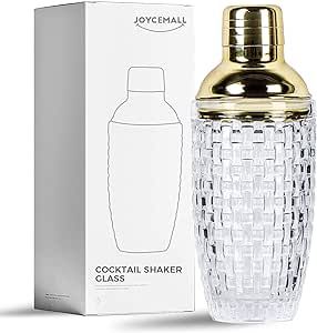 Glass Cocktail Shaker Kit, JOYCEMALL 13 Ounce Martini Mocktail Making Set with Leakproof Metallic... | Amazon (US)