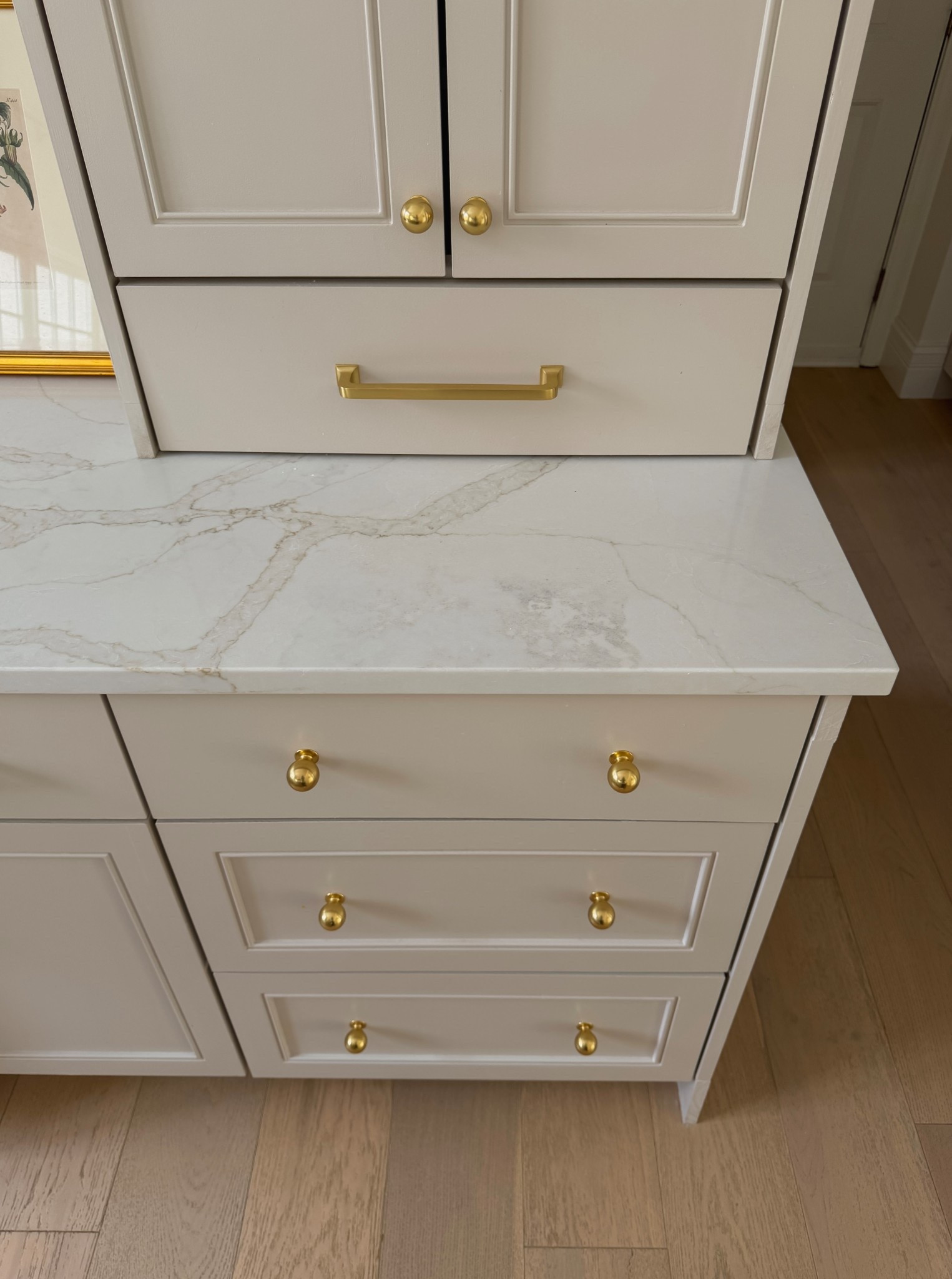 Cabinet hardware sources! Everything is in the aged brass finish. Pulls are 6”-8” wide throughout  

#LTKdayinmylife #LTKHome #LTKSaleAlert