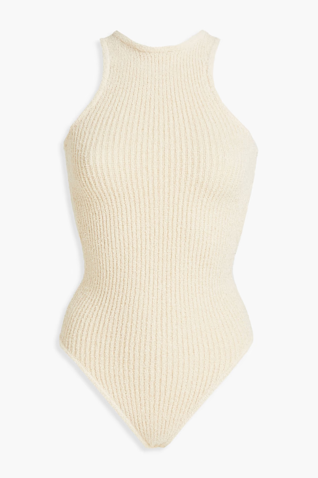 Cutout ribbed bouclé-knit bodysuit | The Outnet (UK and Europe)
