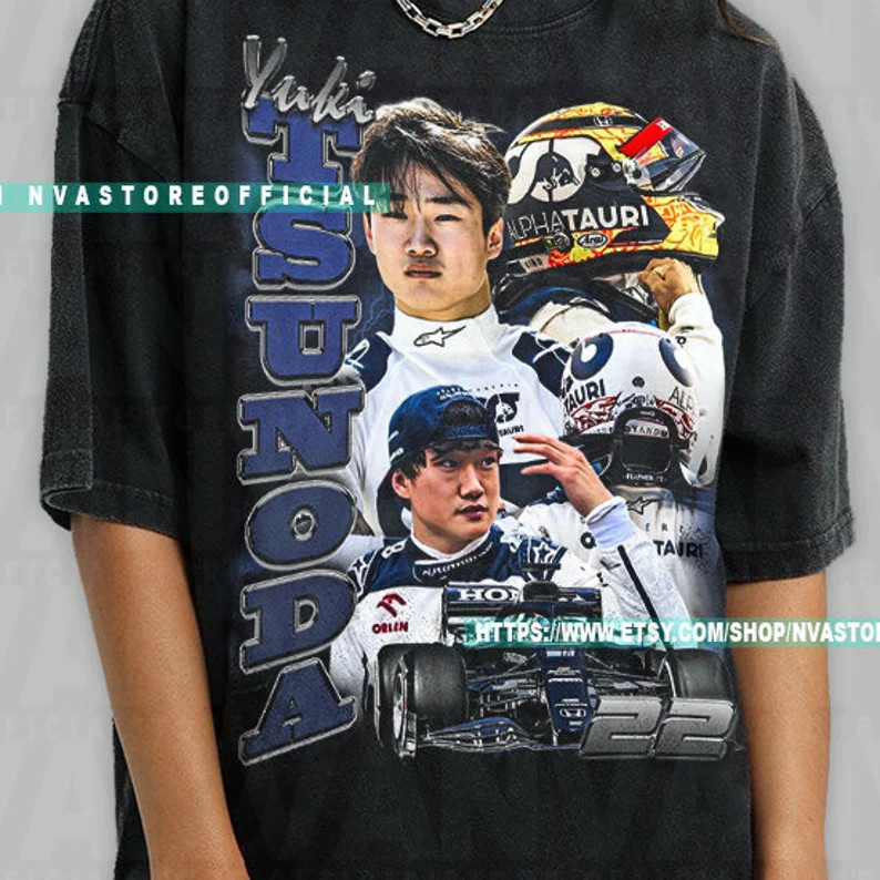 Limited Yuki Tsunoda T-shirt, Yuki Tsuonada 22, Formula One Racing T-Shirt, Gift For Woman and Ma... | Etsy (US)
