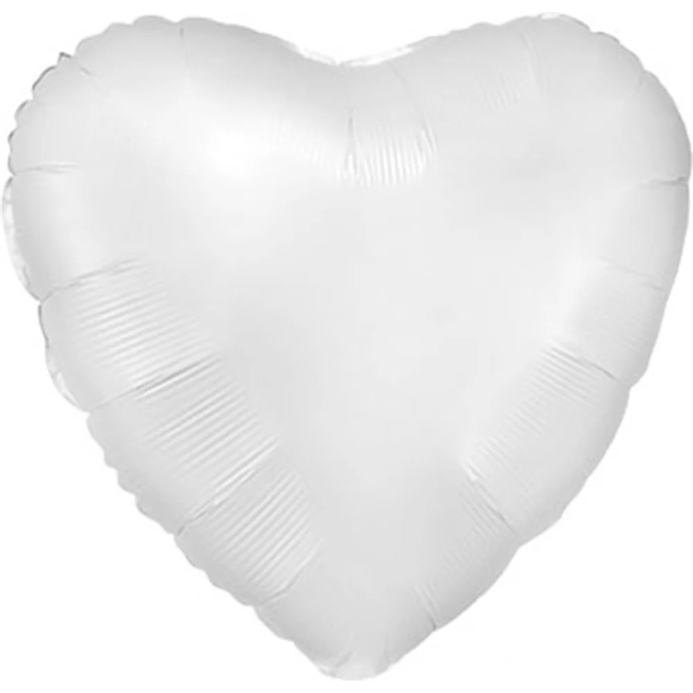 18" Satin Luxe White Heart Balloon | Shop Sweet Lulu