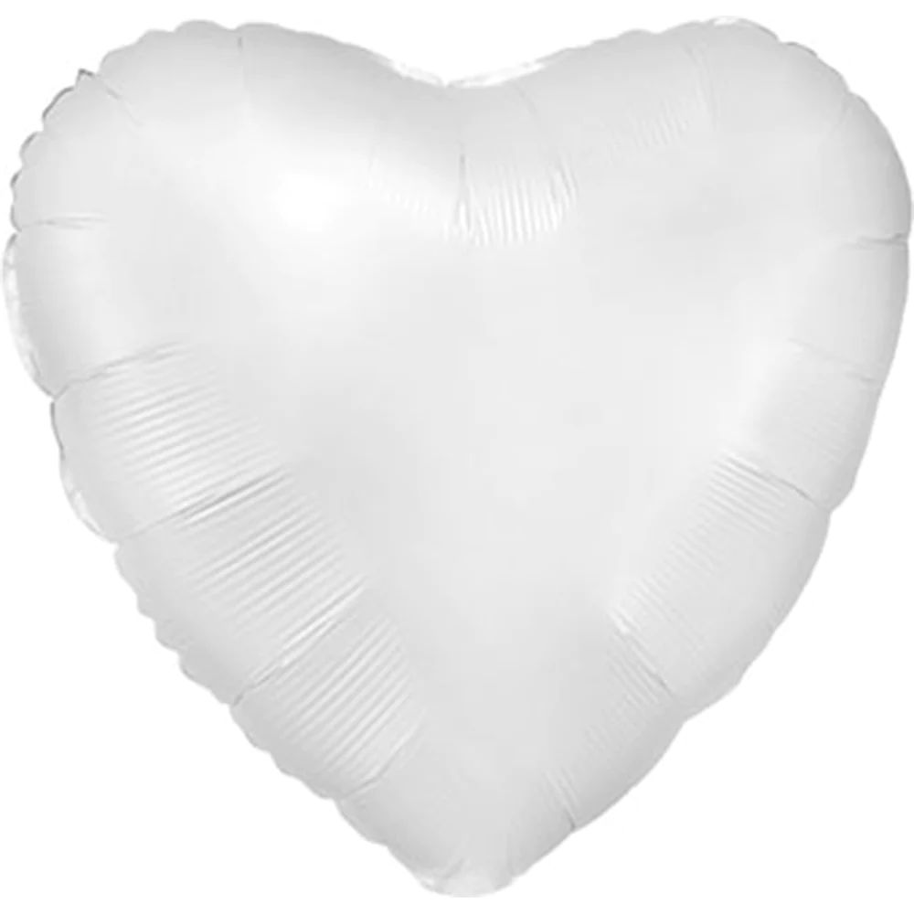 18" Satin Luxe White Heart Balloon | Shop Sweet Lulu