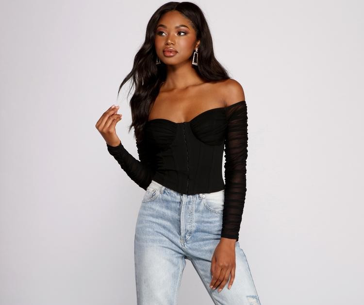 Ruched Moment Cropped Bustier | Windsor Stores