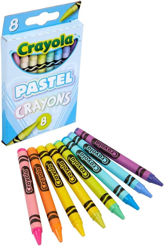 Crayola Pastel Crayons (8ct), Specialty Crayons for Kids, Art Supplies, Pair with Coloring Books,... | Amazon (US)