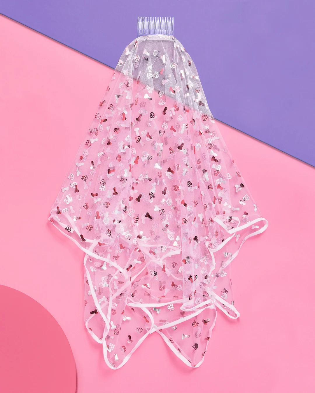 Bachelorette Party Veil Rose Gold Silver Bridal Shower - Etsy | Etsy (US)