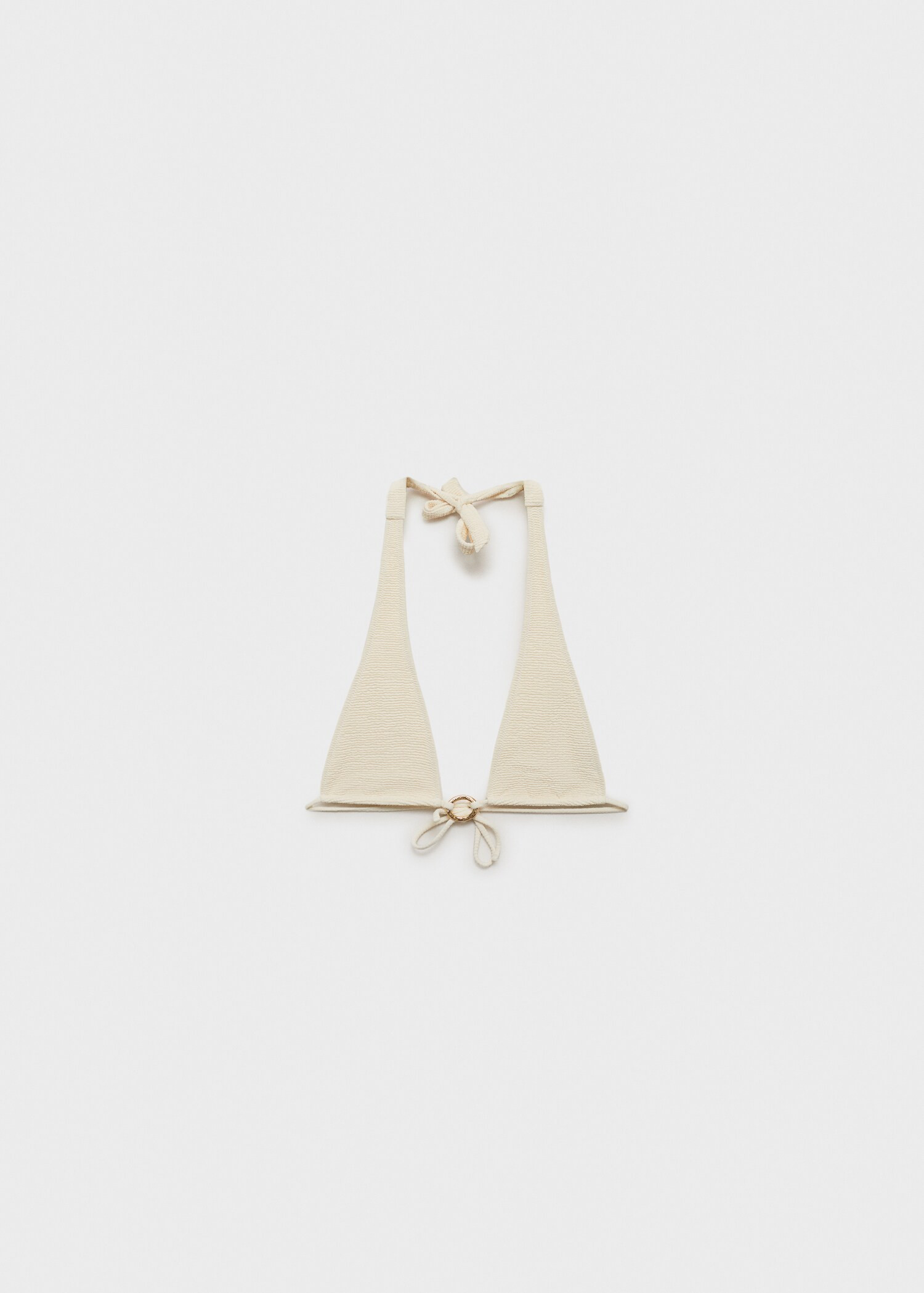 Bikini top with decorative ring - Women | MANGO United Kingdom | MANGO (UK)